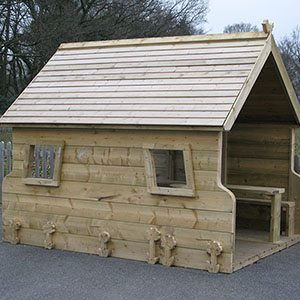 wooden carved bespoke playhouses